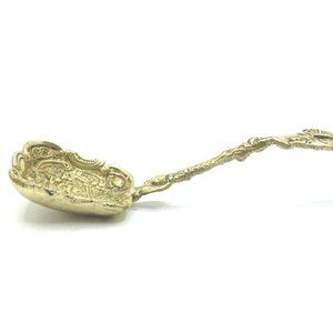 Vintage Ugo Bellini Lion Scepter Ladle Italy Ornate Detailed Plated Square bowl